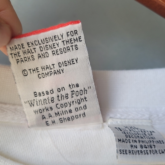 VTG RARE 90's Disney Mickey White Sweater Embroidered Jumping Tiger XXL Unisex - Picture 6 of 15